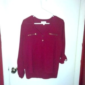 Burgundy blouse